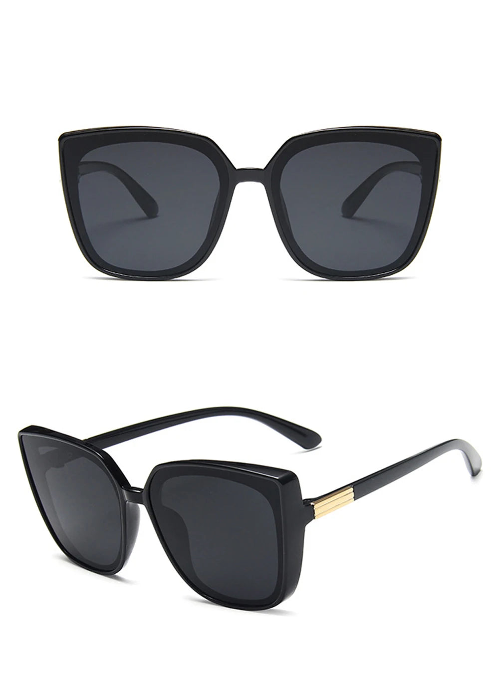 Fashion Plastic Cat Eye Women Oversized Sunglasses Brand Designer Vintage Retro Mirror Sun Glasses For Female UV400 Oculos