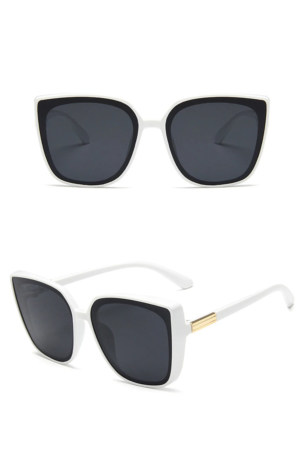 Fashion Plastic Cat Eye Women Oversized Sunglasses Brand Designer Vintage Retro Mirror Sun Glasses For Female UV400 Oculos