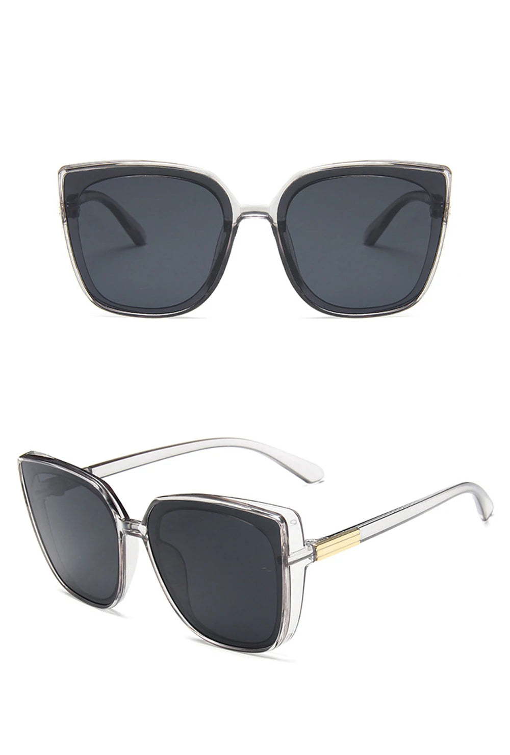 Fashion Plastic Cat Eye Women Oversized Sunglasses Brand Designer Vintage Retro Mirror Sun Glasses For Female UV400 Oculos