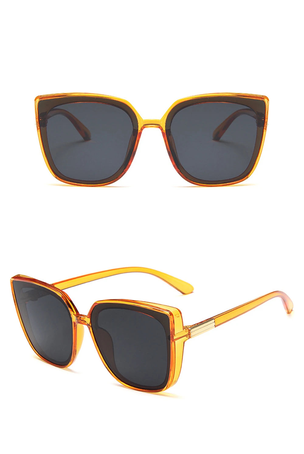 Fashion Plastic Cat Eye Women Oversized Sunglasses Brand Designer Vintage Retro Mirror Sun Glasses For Female UV400 Oculos