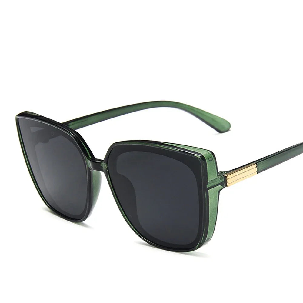 Fashion Plastic Cat Eye Women Oversized Sunglasses Brand Designer Vintage Retro Mirror Sun Glasses For Female UV400 Oculos