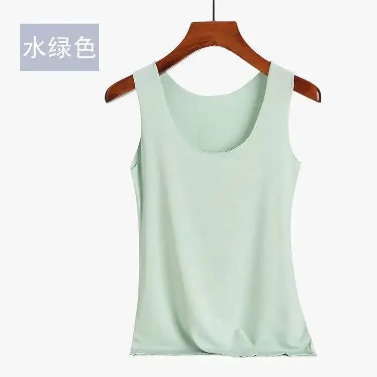 Tank Tops Summer Seamless Ice Silk Vest Women Wear Undershirt Underwear Female Students Korean-Style Slim Strap