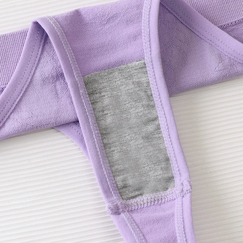 Women Underwear Set Ice Silk Seamless panties Sexy Low Waist Beautiful Back Push Up Bra Comfortable No Steel Ring Adjustable Lar