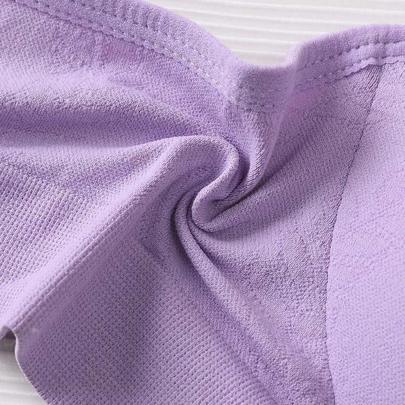 Women Underwear Set Ice Silk Seamless panties Sexy Low Waist Beautiful Back Push Up Bra Comfortable No Steel Ring Adjustable Lar